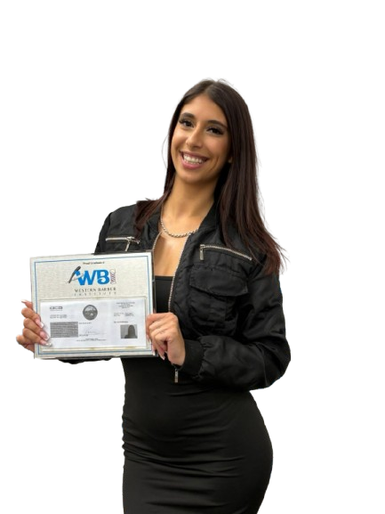 Noa with Barber License